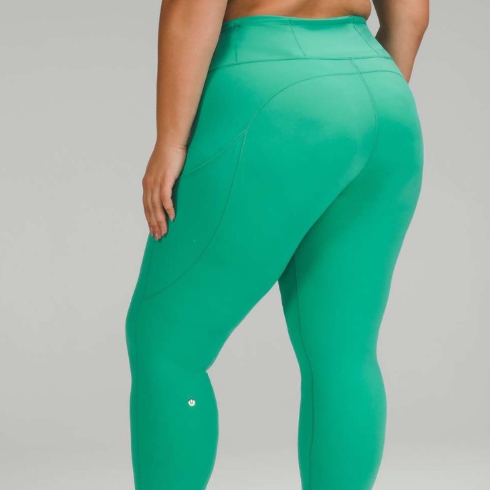 Lululemon Fast and Free High-Rise Crop 23" Maldives Green Size 2 - Picture 5 of 11
